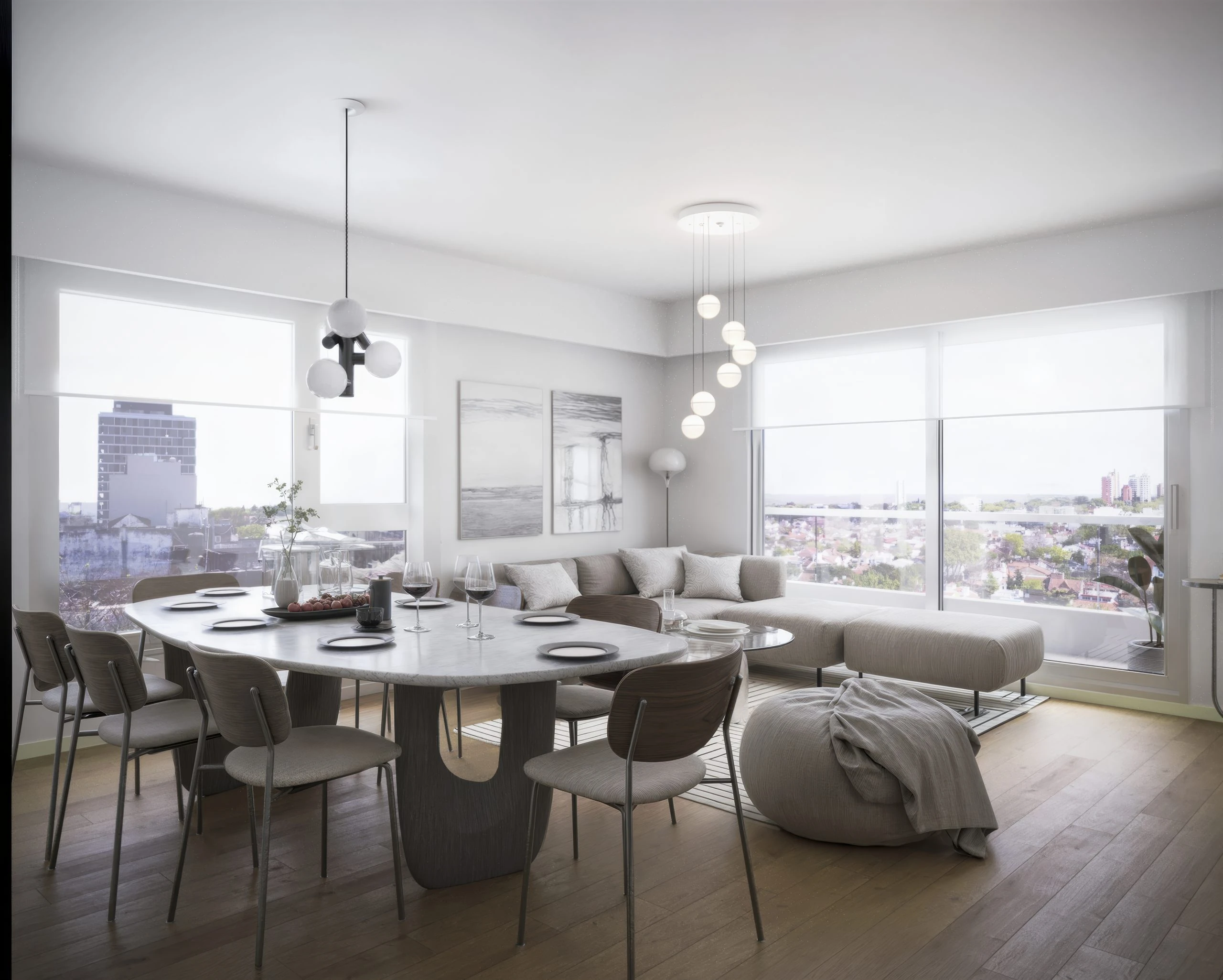 Krystal Park Tower — living 2 ambientes